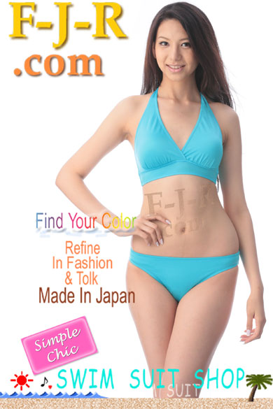 カシュクールビキニ水色 水着販売